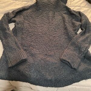 Cozy Gray Turtleneck Knit Tunic